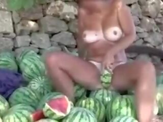 Time to Collect Watermelons, Free Outdoors MILF sex film mov