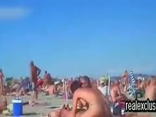 Publiek naakt strand swinger volwassen video- in zomer 2015