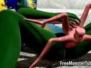 3D Alien divinity Gets Fucked By A Mutated Spider