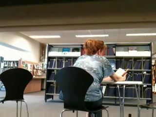 Fat street girl Flashing In Public Library