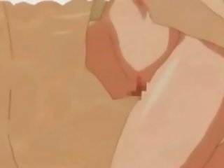 Izvirtulis anime ar milky krūtis izpaužas fucked