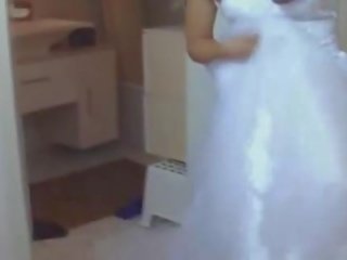 Adolescent în ei nunta rochie inpulit greu