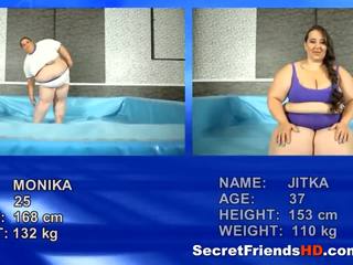 Jitka and Monika Wrestle Before Getting Fucked: HD sex film c1