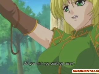 Bondage hentai Elf with bigboobs extraordinary fucked bigcock in the forest