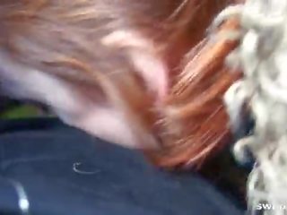 Amateur redhead street prostitute loves outdoor dick sucking