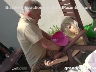 Bizzare Old youngster Fucking a Plastic Doll