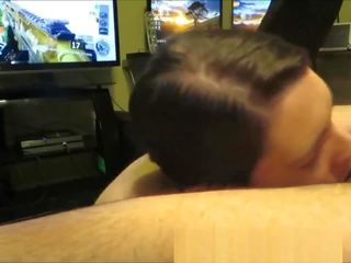 Selena22 - Sucking His Balls While He Plays Cod: HD adult clip 9c