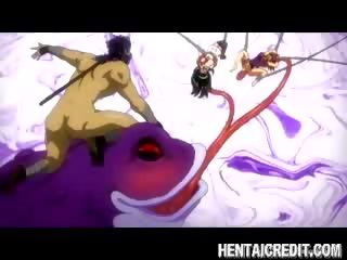 Hentai babae makakakuha ng galamay fucked