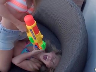 Squirt gun fight turns bewitching