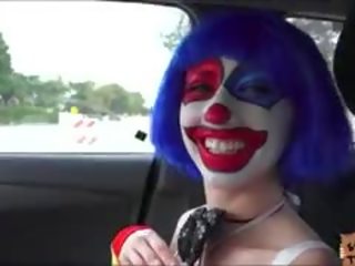 Clown goddess Mikayla Hitch Hikes And She Gets Pounded On Grass