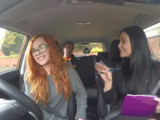 Fake Driving School Fake Instructors extraordinary Car Fuck with Busty Blonde Minx
