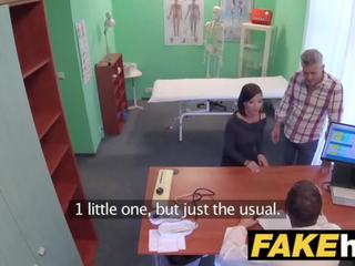 Fake Hospital Czech doctor cums over desiring cheating wifes tight pussy