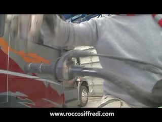 Oversexed rocco siffredi is fucking flirty teens in the garage
