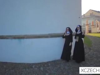 Szalone bizzare dorosły klips z catholic zakonnice i the potwór!