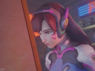 Tracer is Tickled in Dva's Arcade, Free sex movie 5b